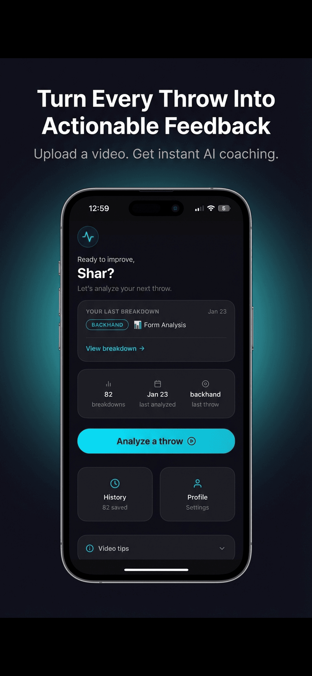 DG Form Analyzer — home screen